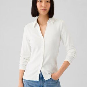 Gap Modern Button-Down Shirt White Small NWT